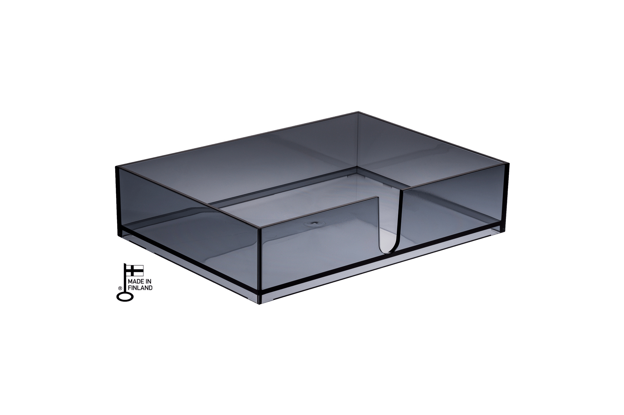 Box with fingerhole XL transparent grey - Palaset